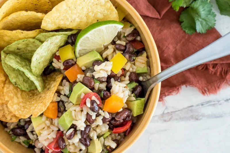 Spicy Brown Rice Black Bean Salad