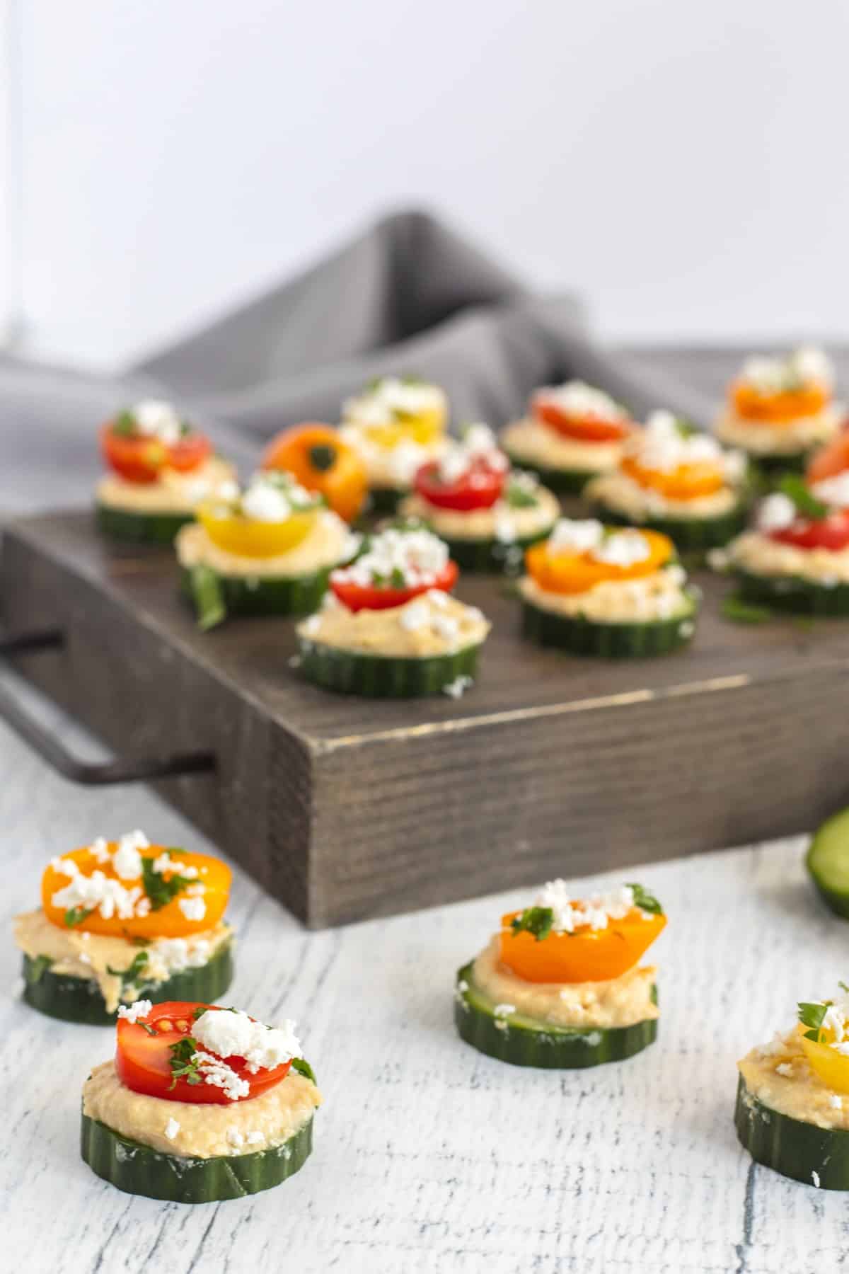 Cucumber Hummus Bites