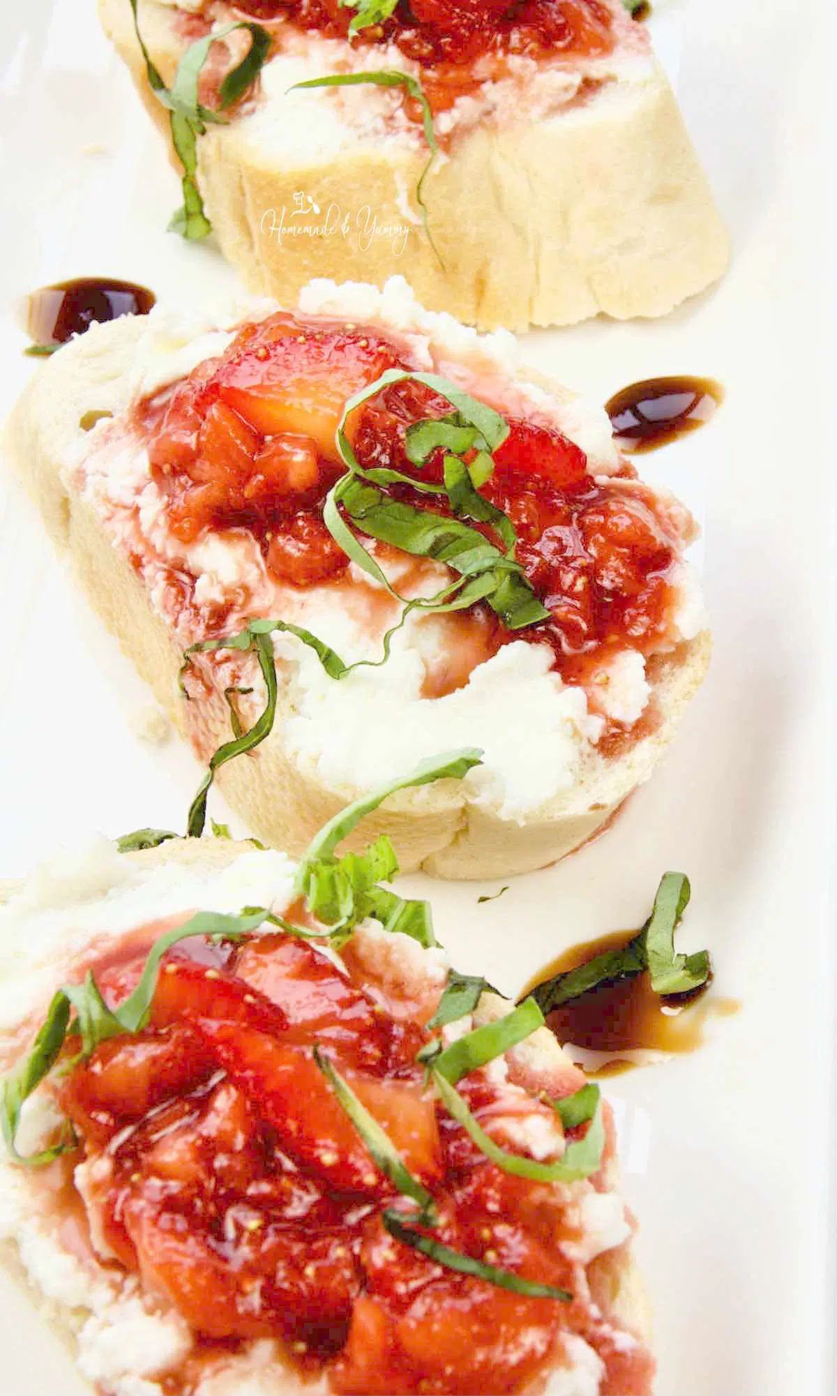 Sweet Strawberry Bruschetta