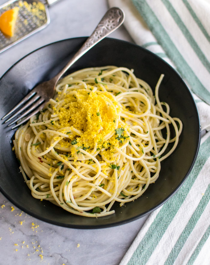 Aglio e Olio with Cured Egg Yolk