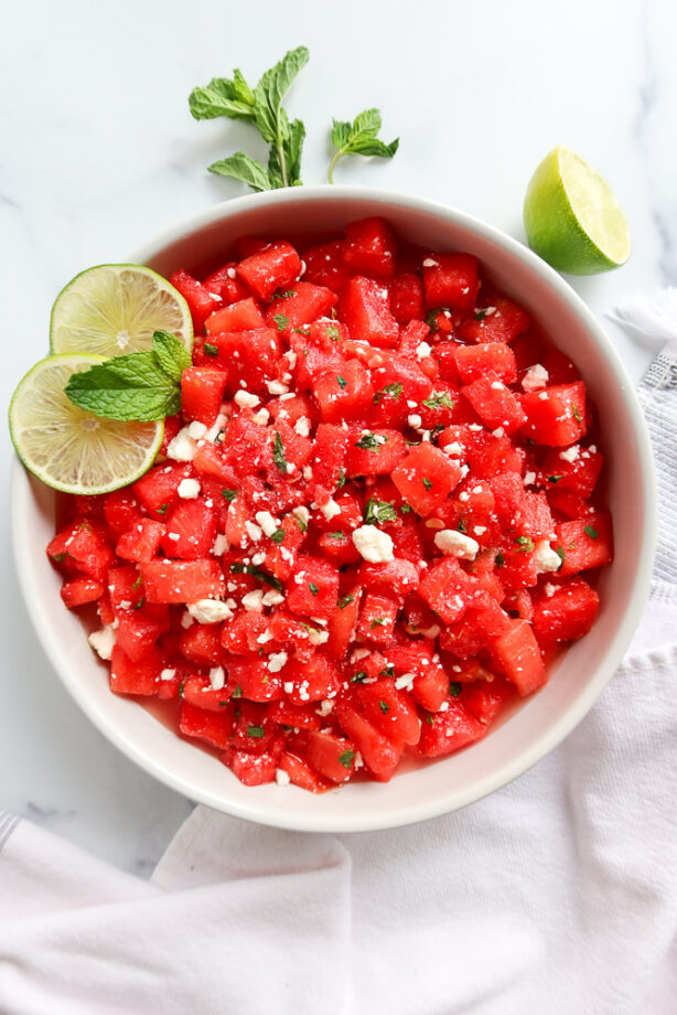 Watermelon Feta Mint Salad