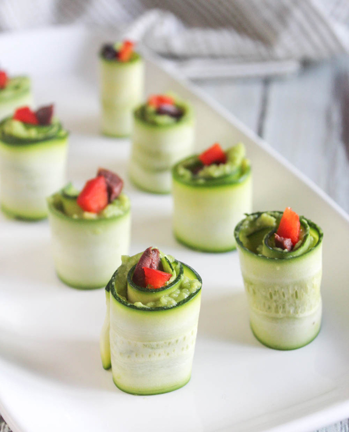 Zucchini Roll-Ups with Guacamole