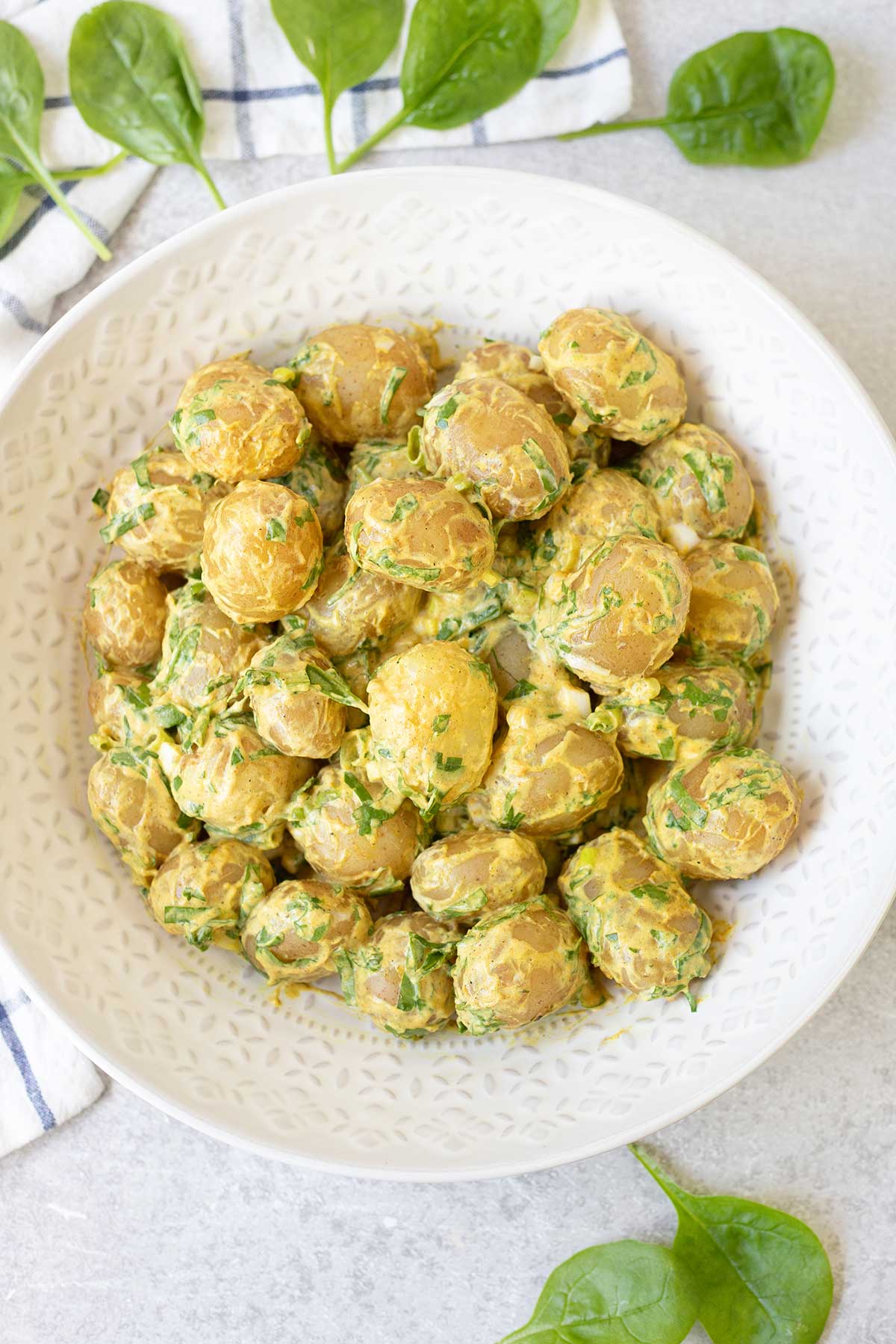 Spinach and Potato Salad