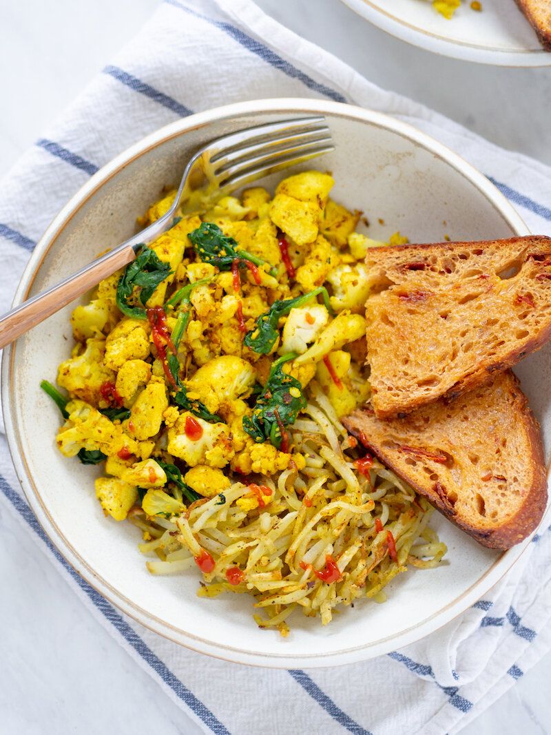 Spiced Tofu Egg Scramble