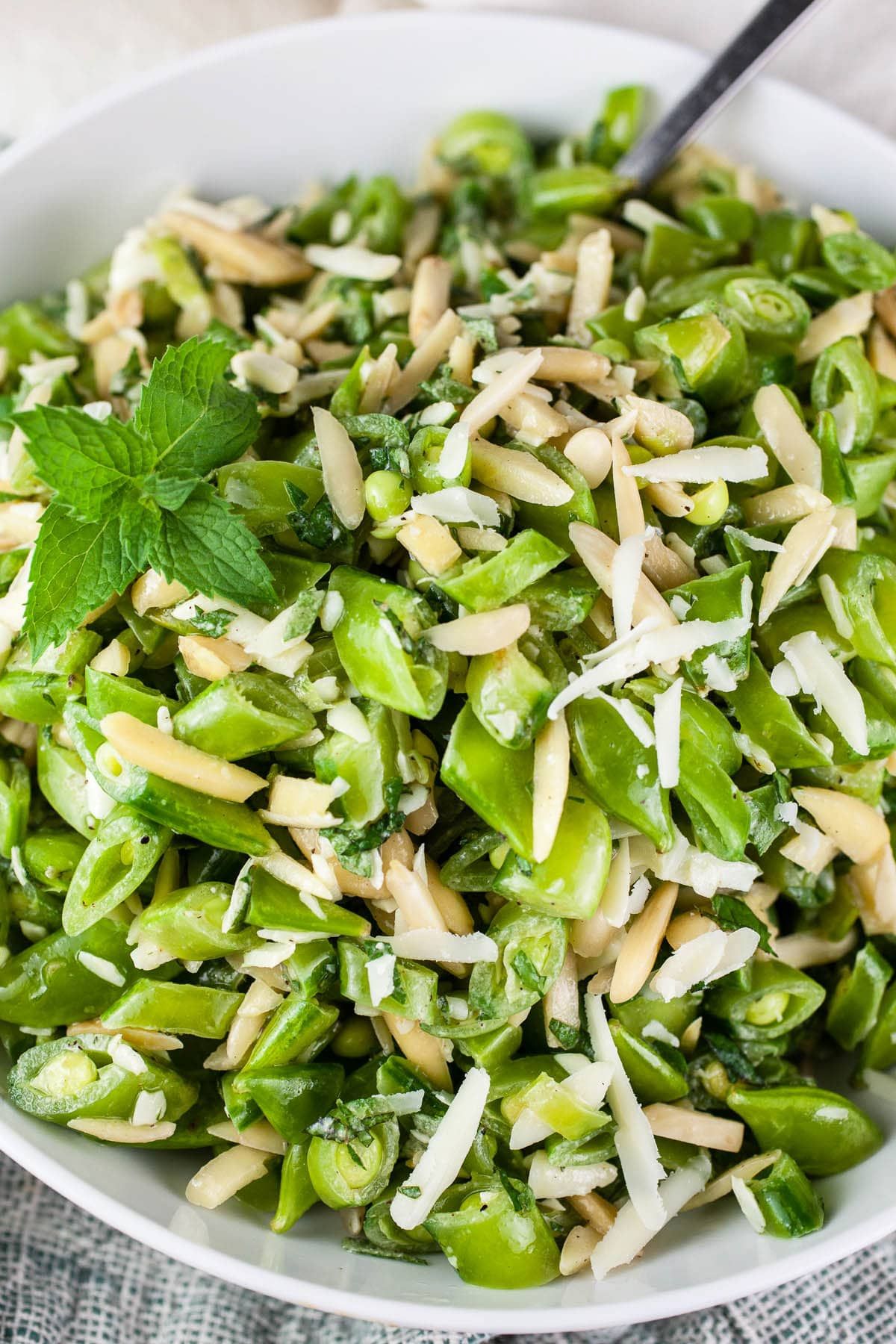 Minty Pea Almond Salad