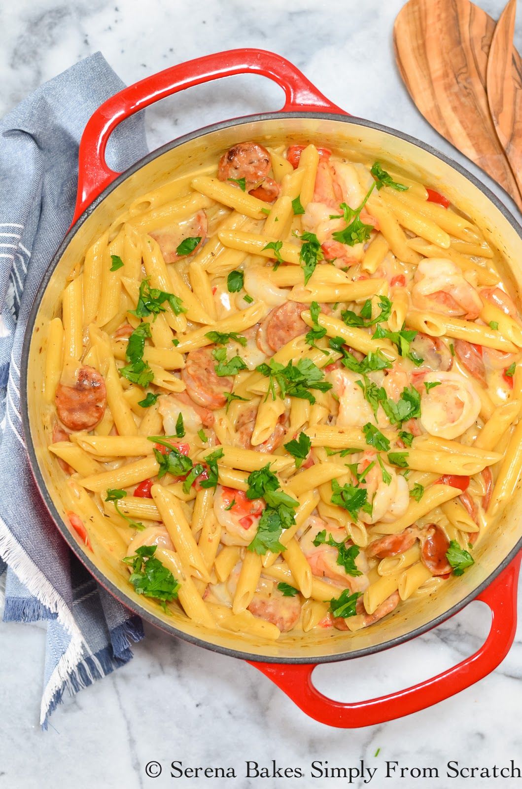  Cajun Pasta Shrimp Skillet