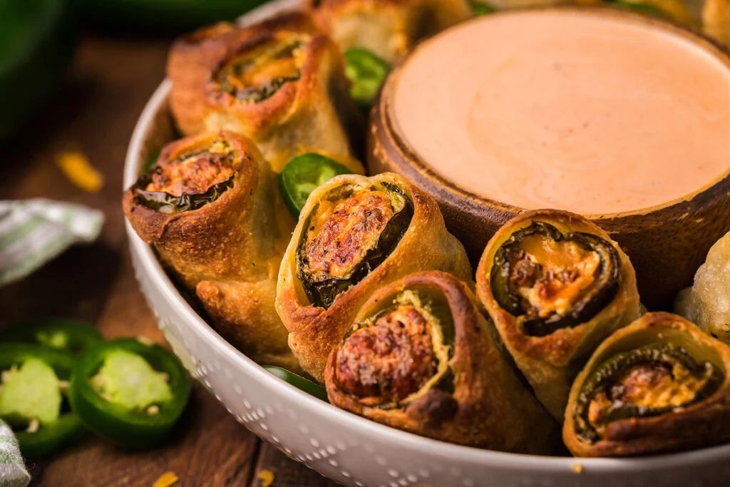 Air Fryer Pull-Apart Jalapeno Popper Rolls