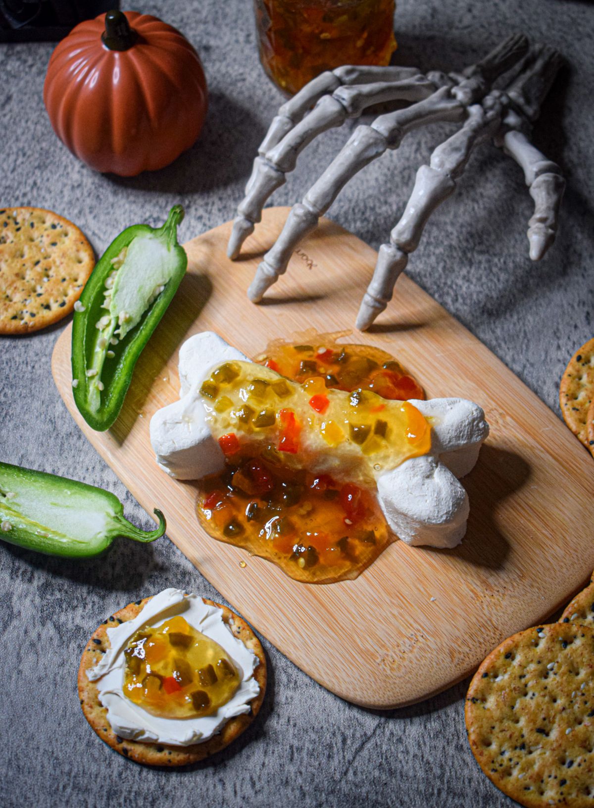 Sweet and Spicy Skeleton Bone Appetizer