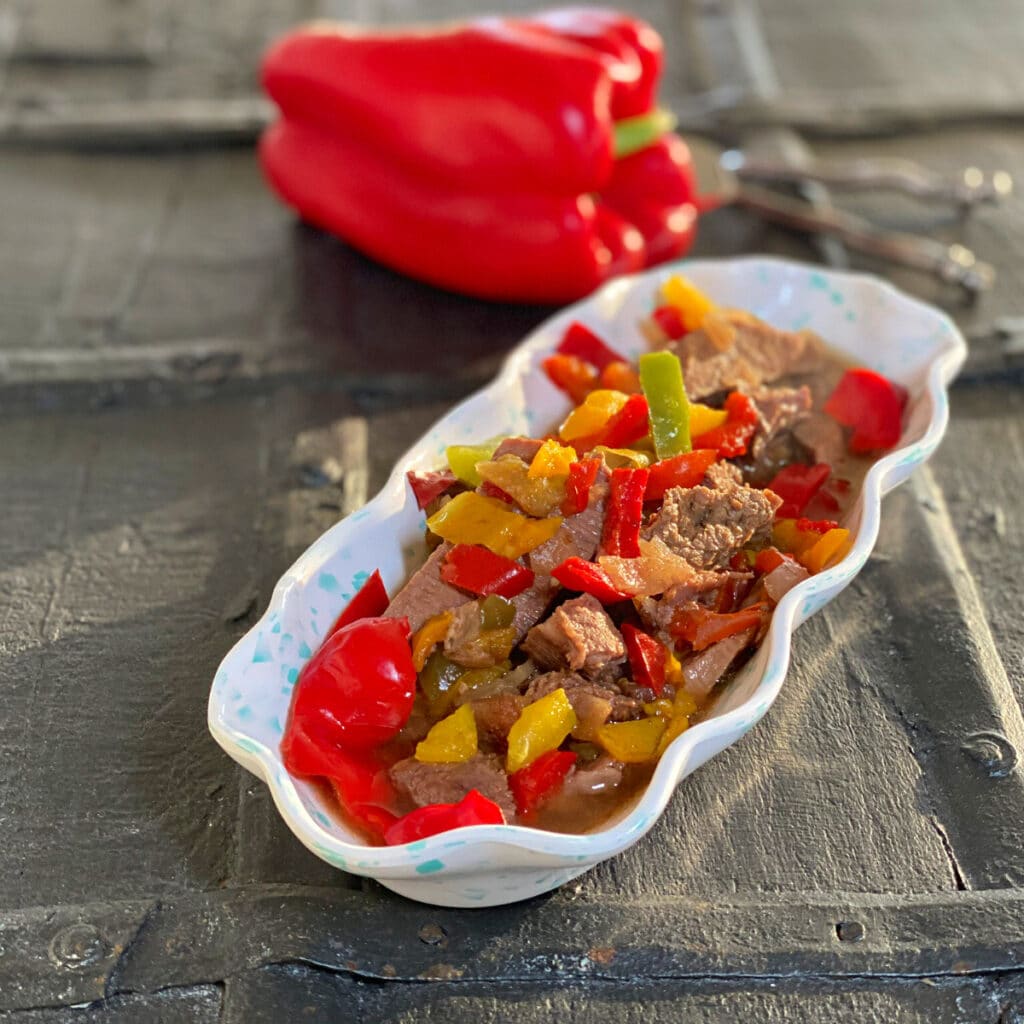 Slow Cooker Pepper Steak