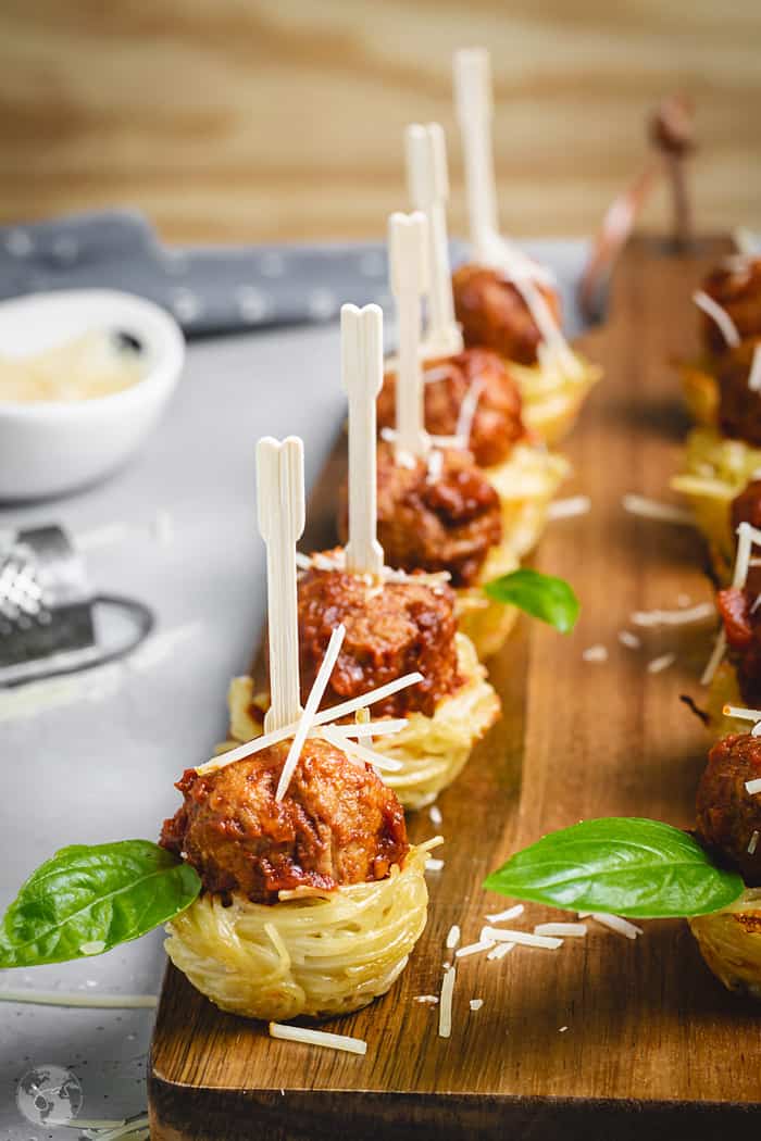 Mini Spaghetti Meatball Appetizer