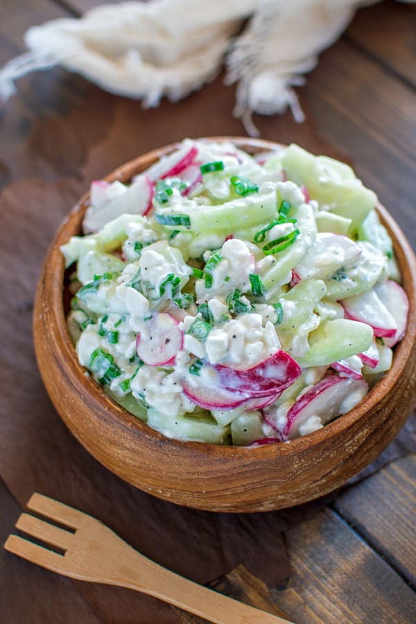 Creamy Cucumber Radish Salad