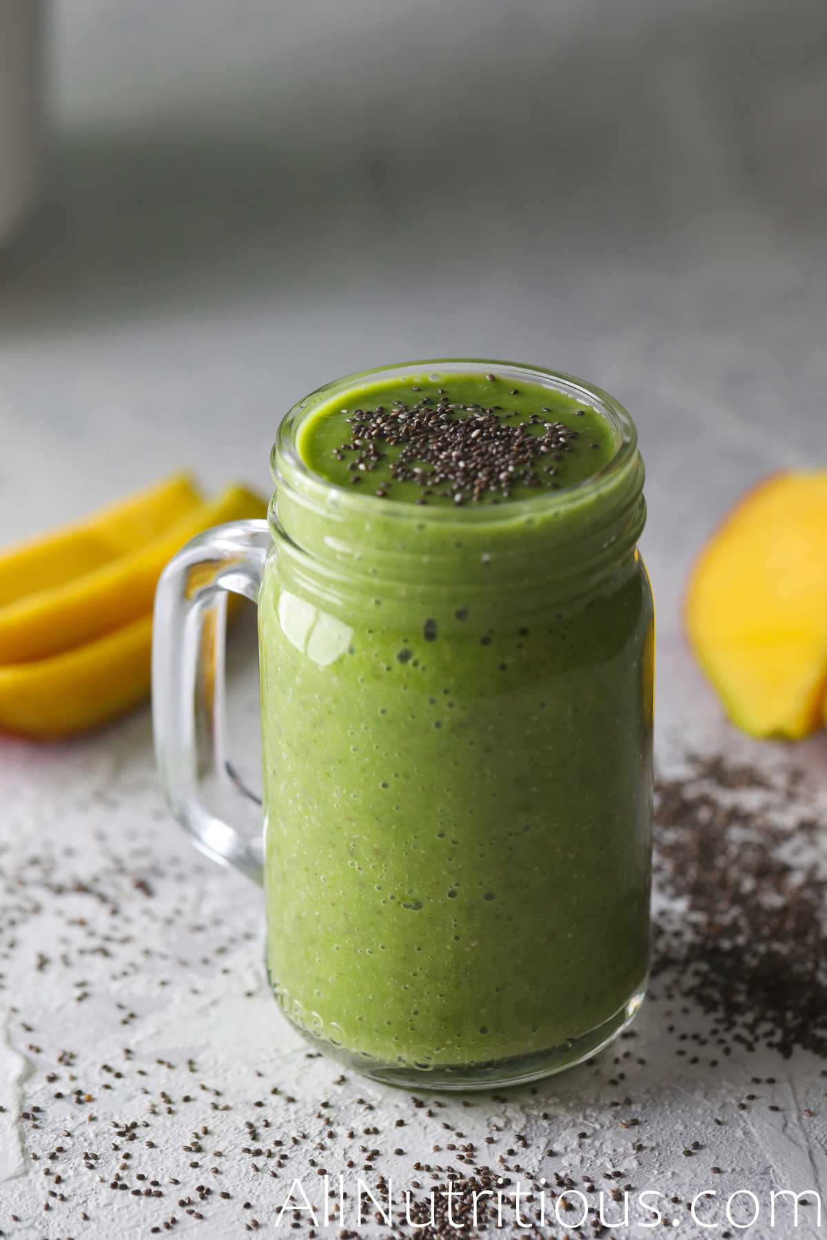 completed spinach smoothie