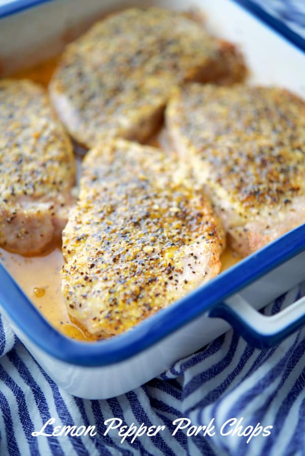 Lemon Pepper Oven Baked Pork Chops