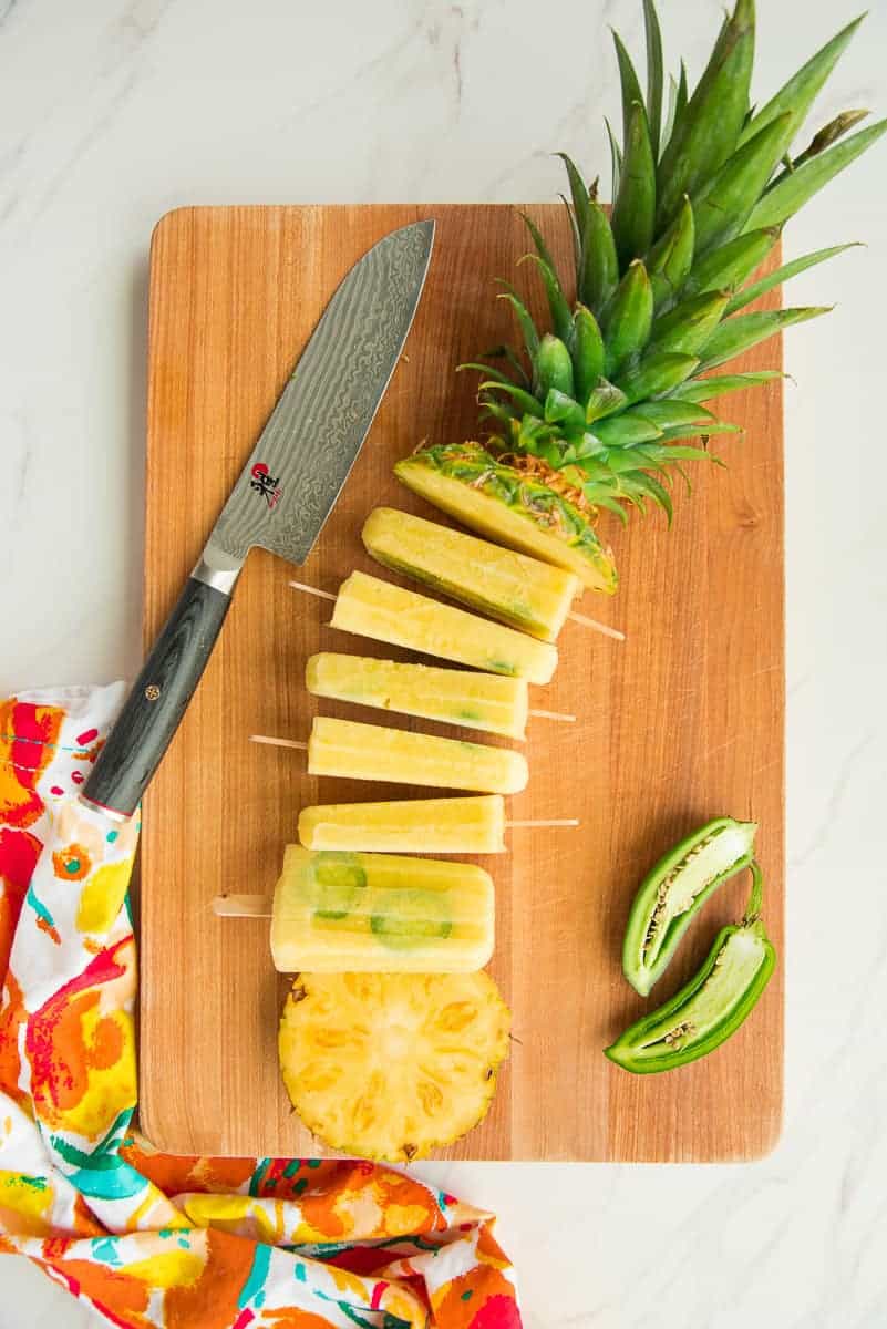 Spicy Pineapple Paletas