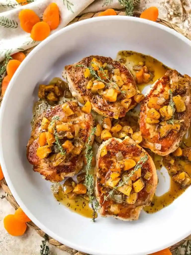 Bourbon Apricot Pork Chops