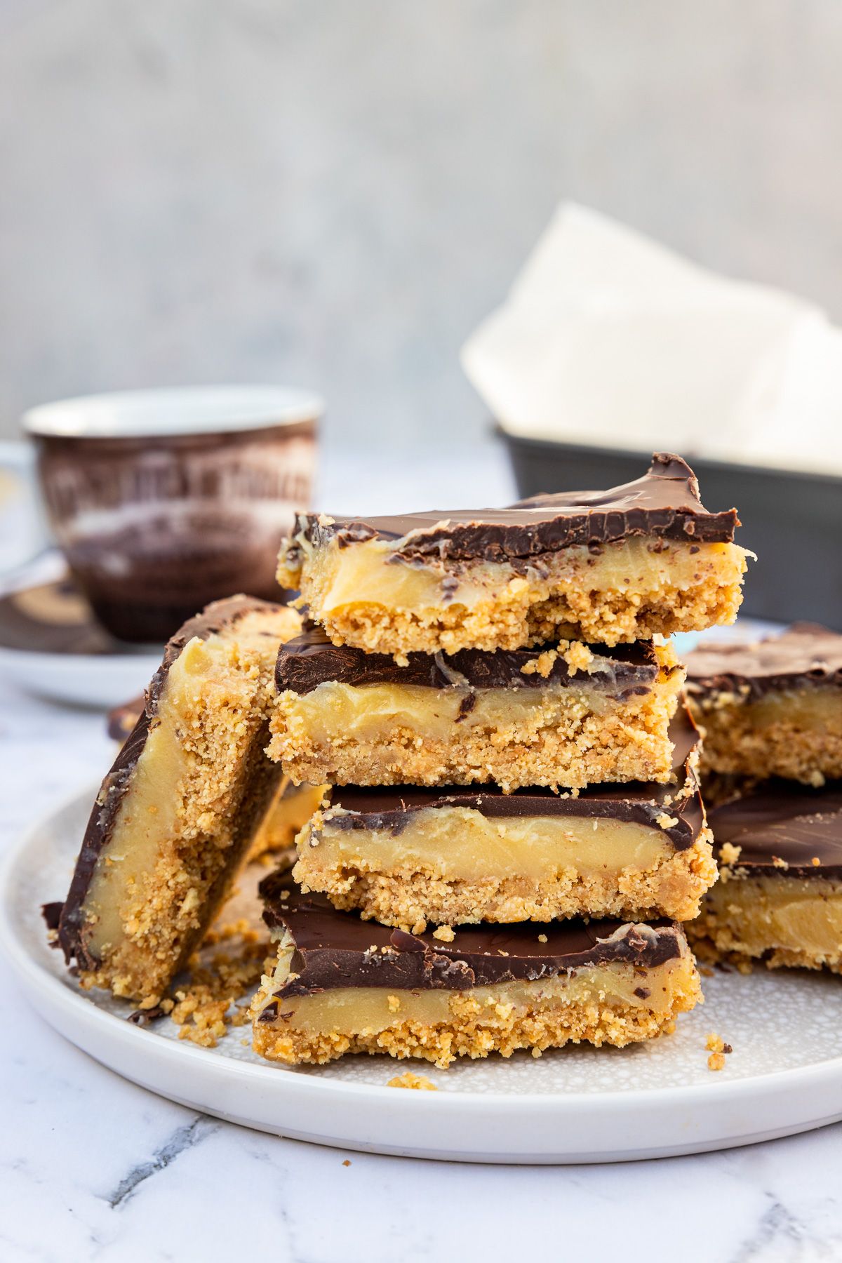 No Bake Caramel Slice