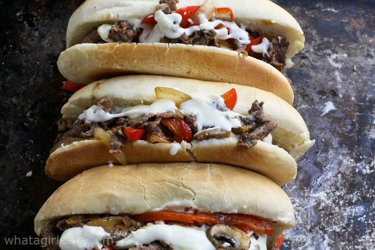 philly cheesesteak sandwiches