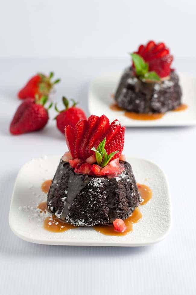 Strawberry and Chocolate Cake - Mini Bundt Cakes • The Answer is Cake