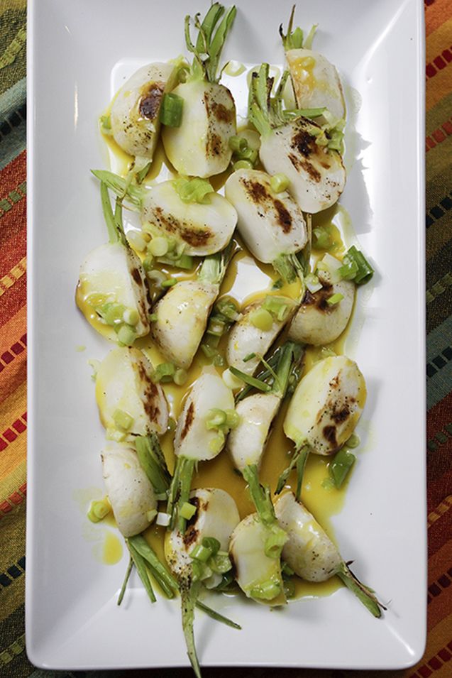 Roasted Baby Turnips with Mustard Vinaigrette