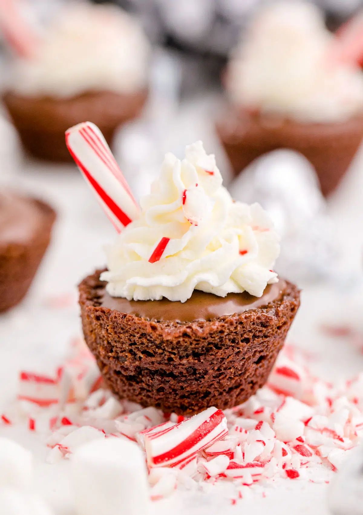 hot chocolate brownie bites