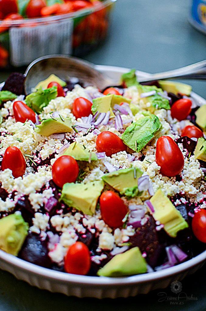 beet avocado feta salad