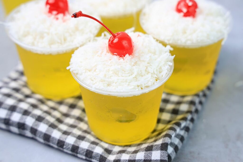 pina colada jello shots