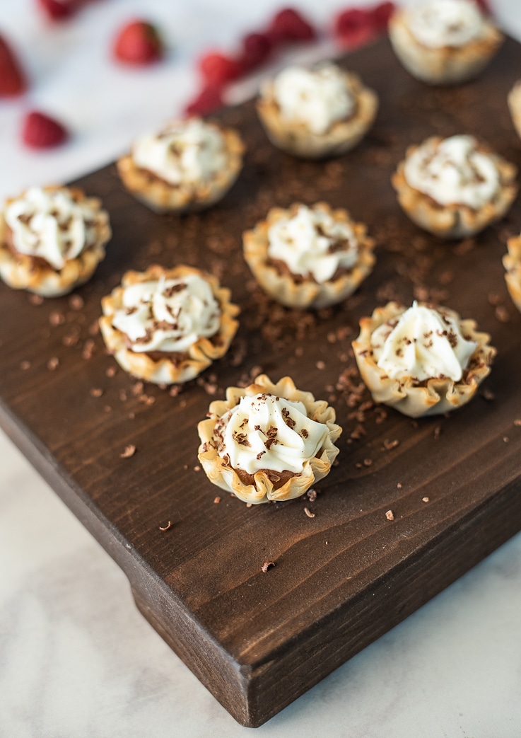 chocolate mousse phyllo dessert cups