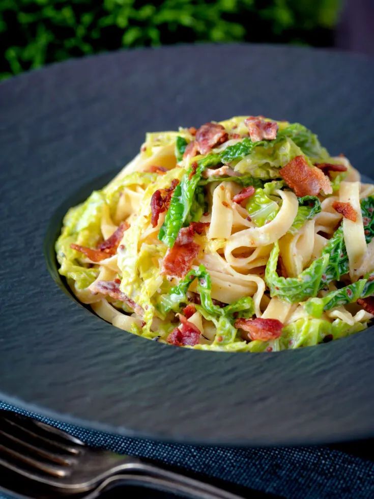 cabbage and bacon pasta