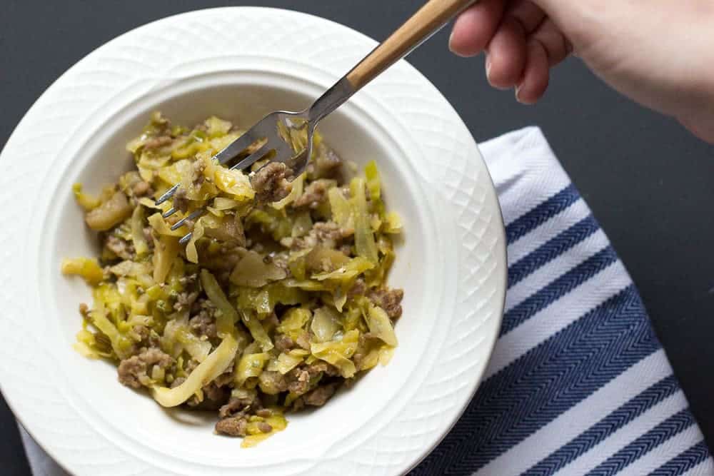 pork cabbage skillet