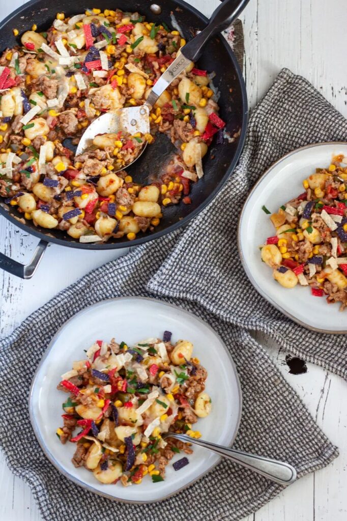 taco gnocchi skillet