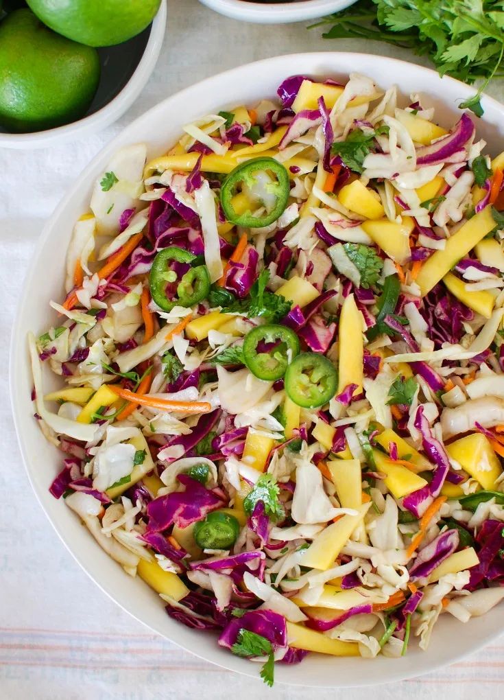 mango cabbage coleslaw