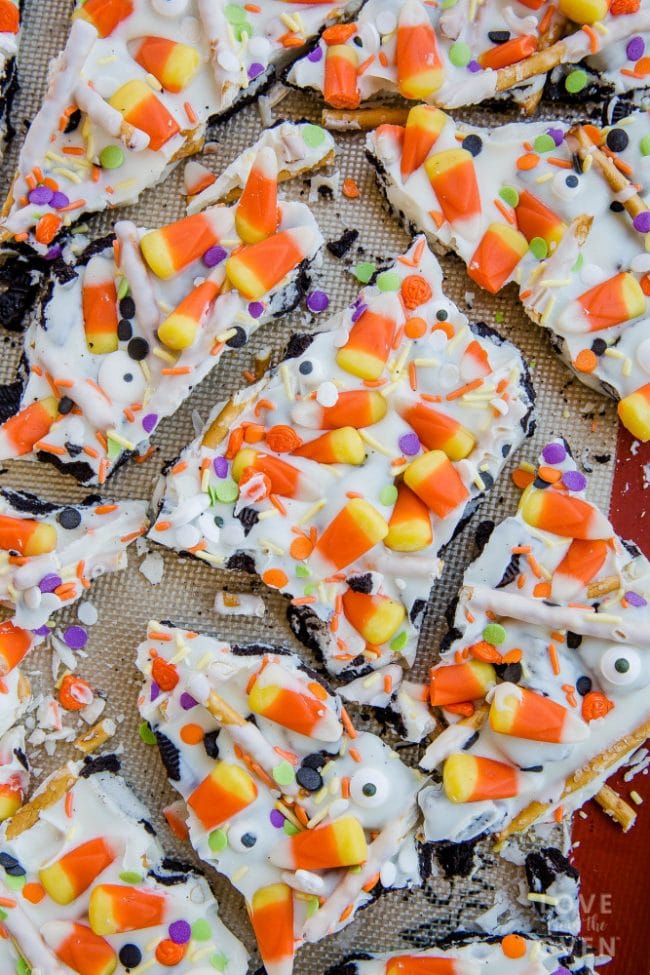 candy corn bark