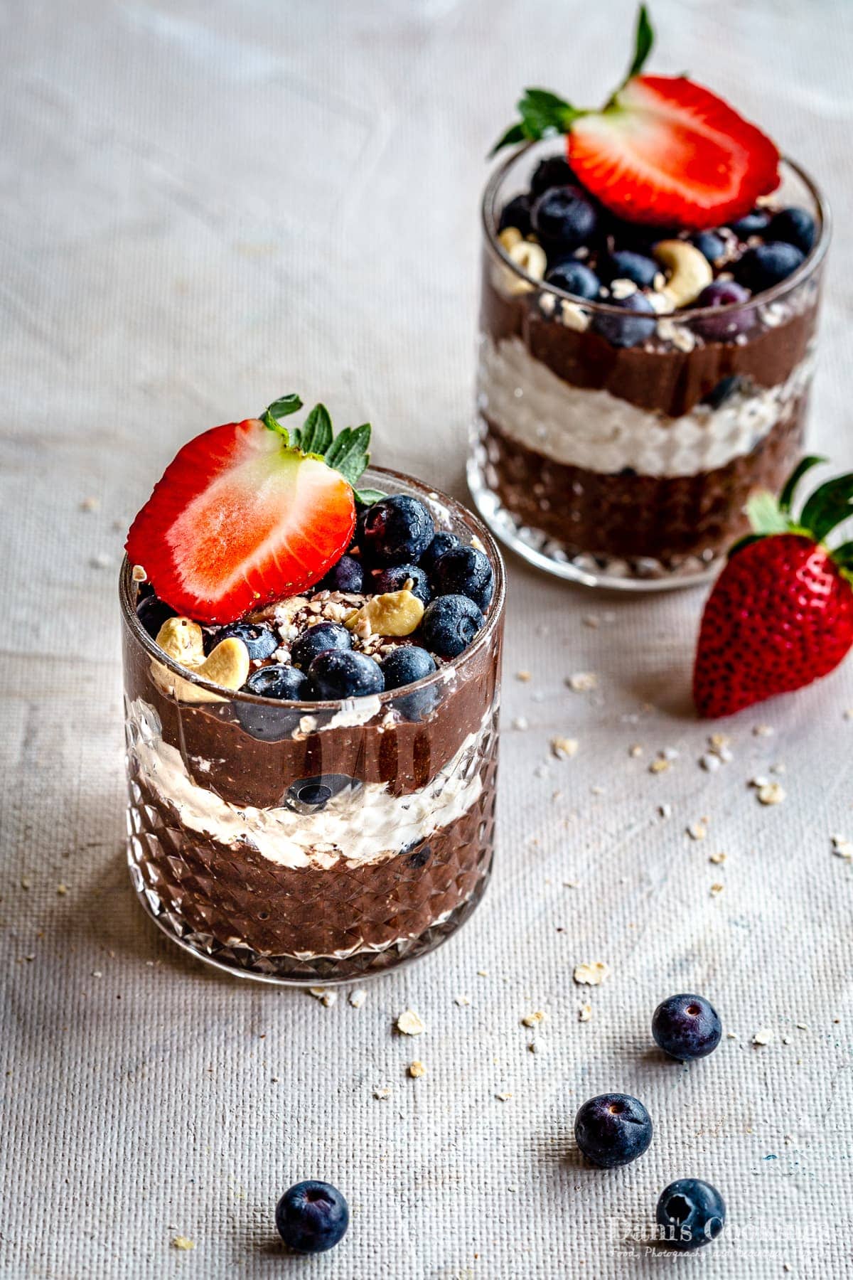 chocolate chia pudding trifle