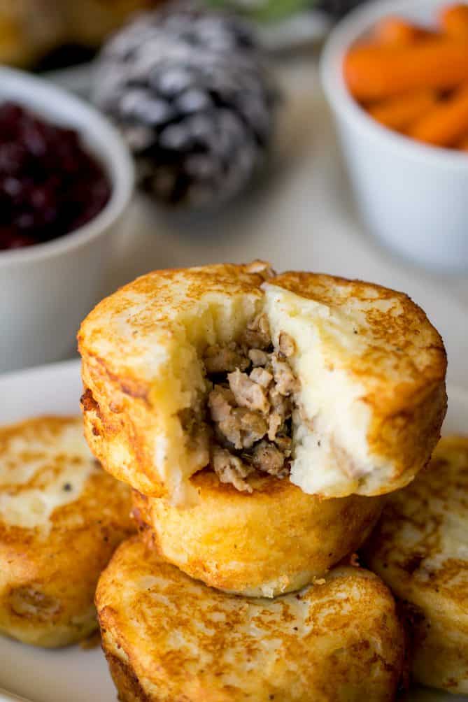 sausage stuffed potato dumplings