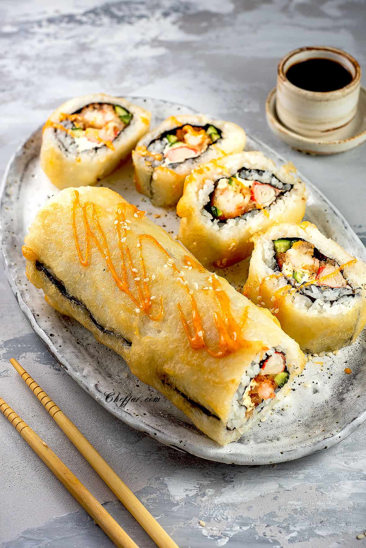 fried shrimp tempura roll