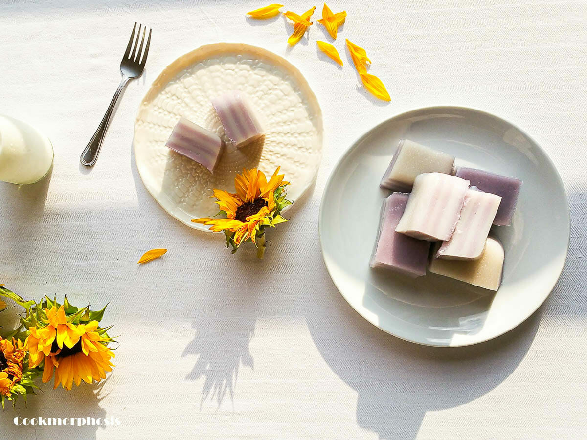 coconut steamed layered cake