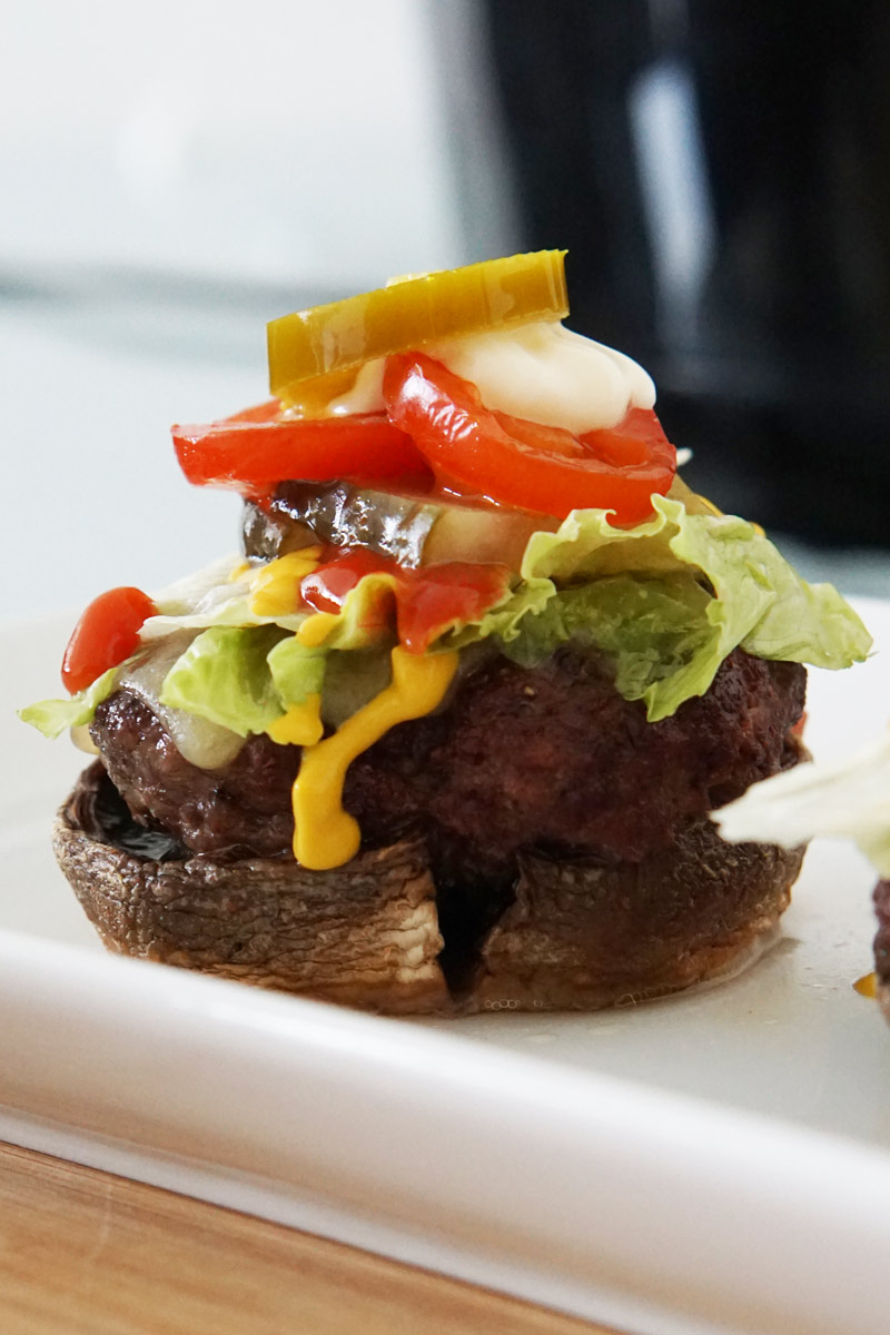 hamburger stuffed mushrooms