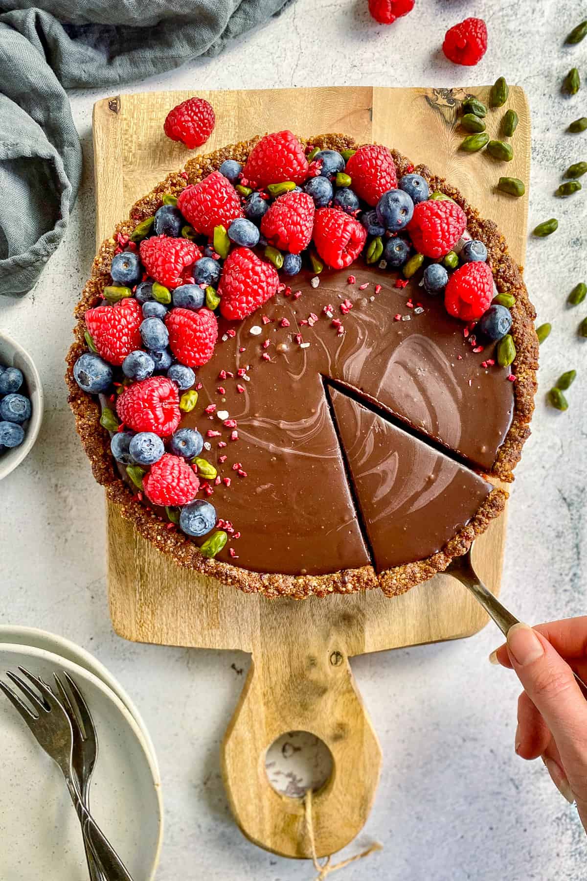 vegan chocolate tart