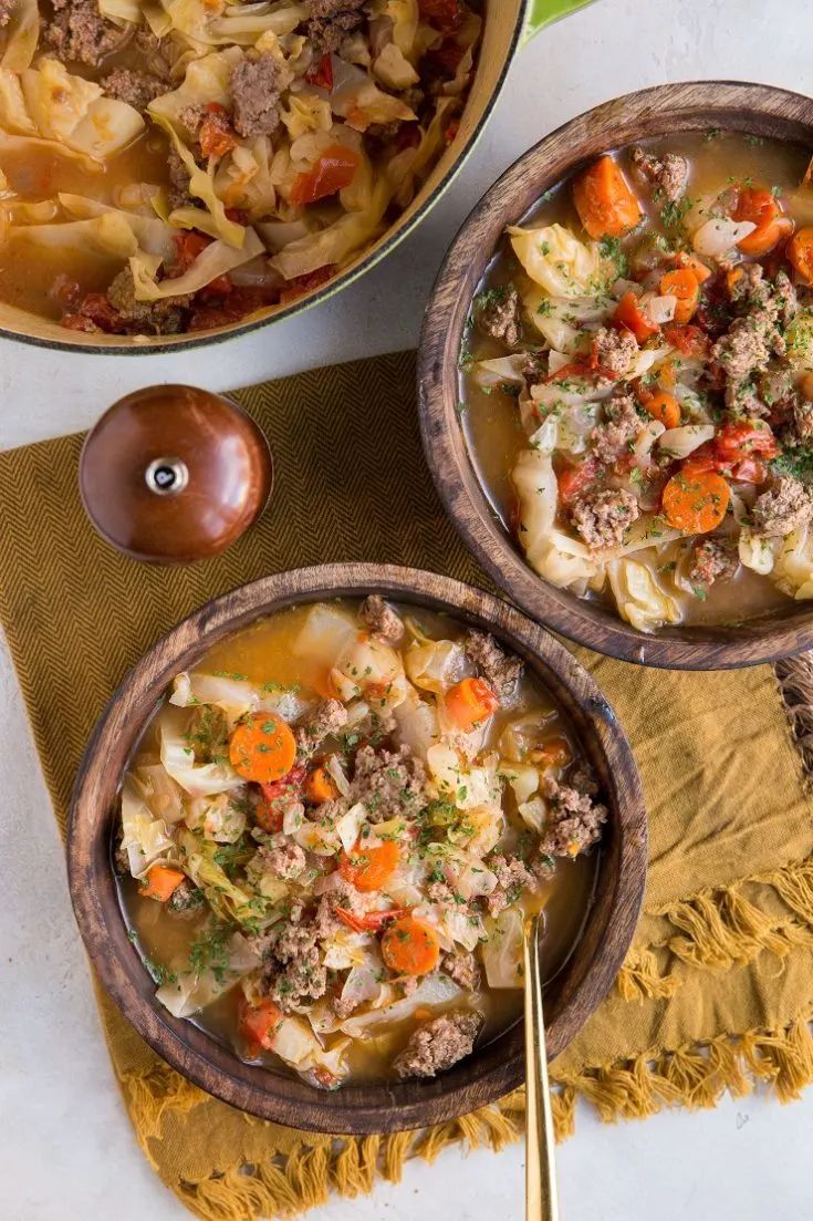 ground beef and cabbage soup