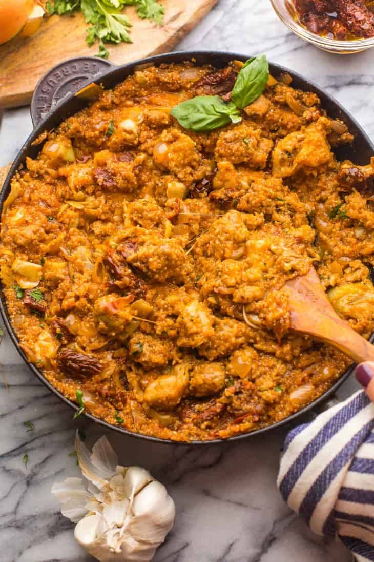 Italian sausage quinoa casserole