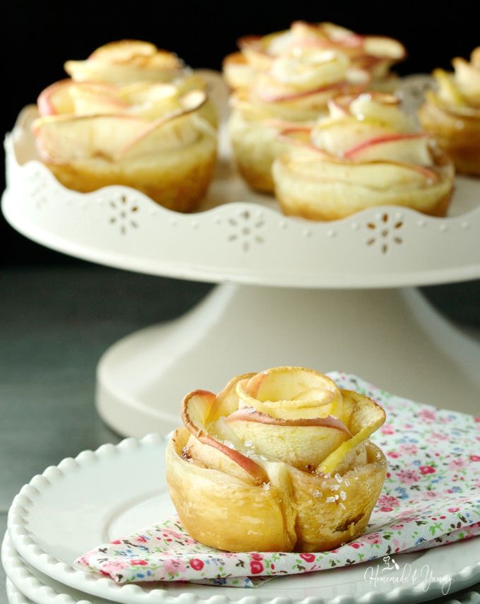 apple rose puffs