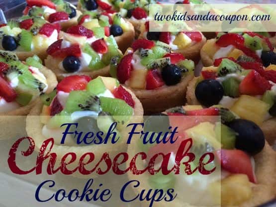 fruit cheesecake cookie cups