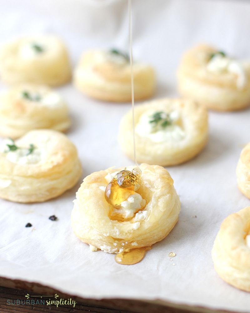 goat cheese and honey bites