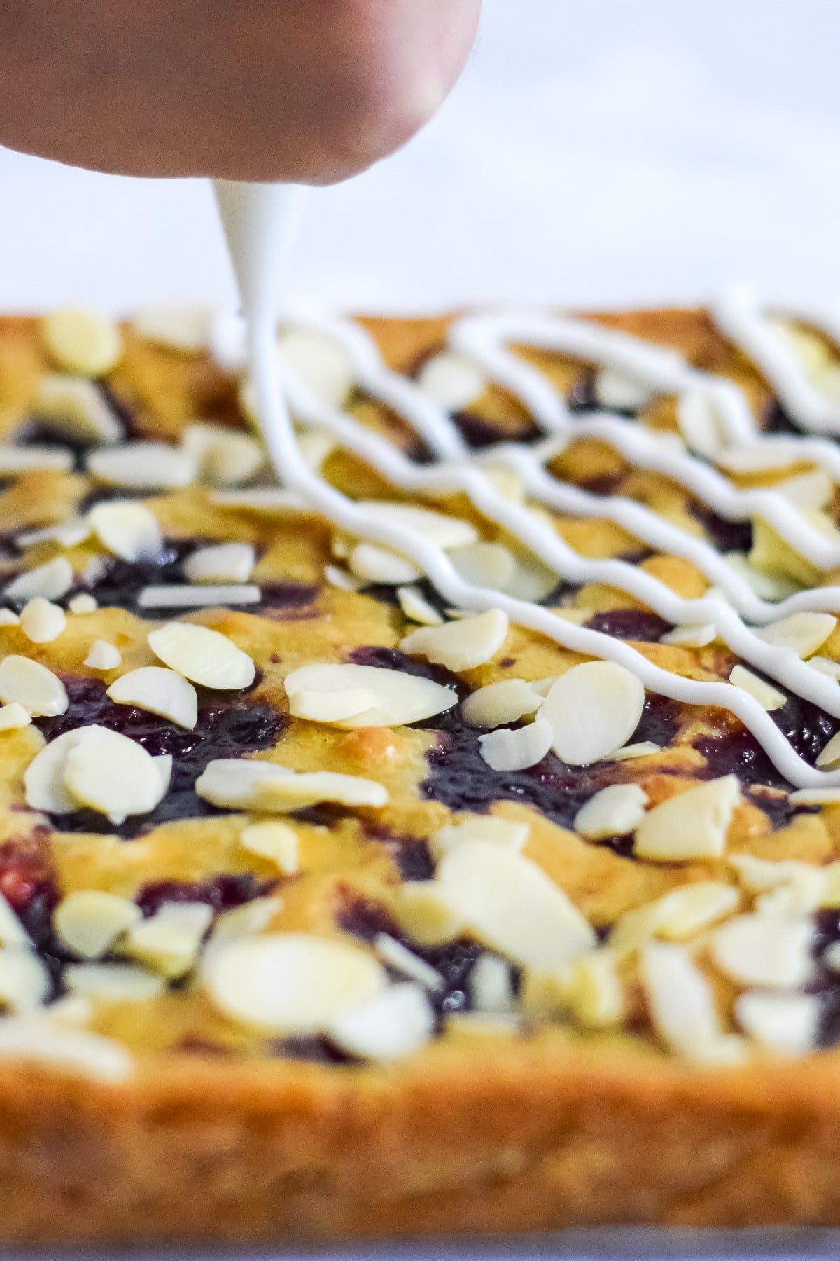 double cherry bakewell blondies