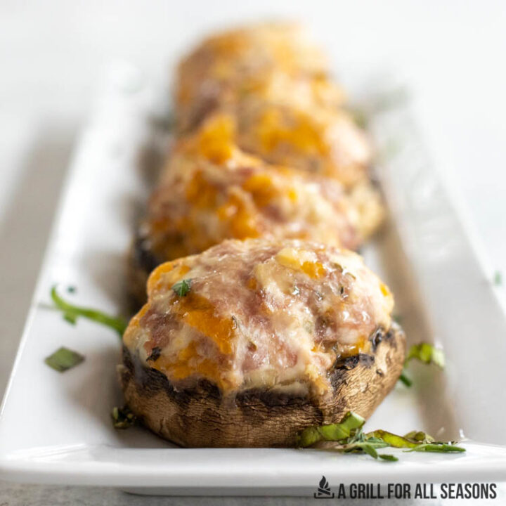 smoked stuffed mushrooms