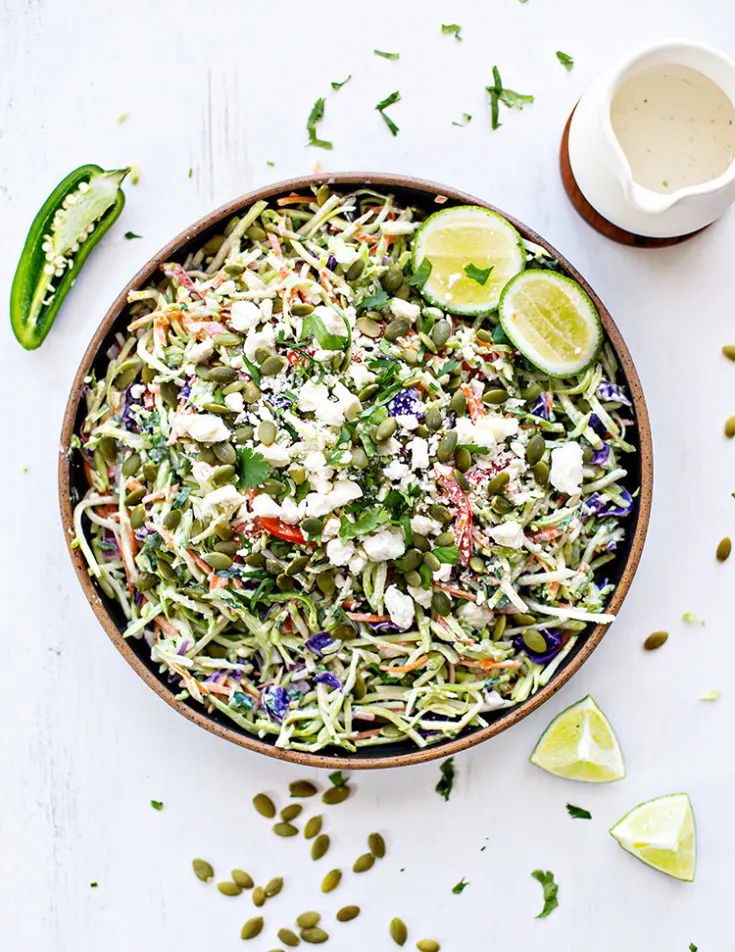 cilantro lime broccoli slaw