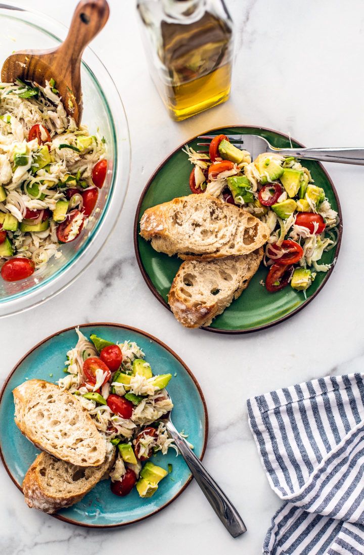 healthy crab meat salad