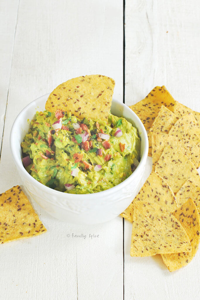 smoked guacamole with bacon