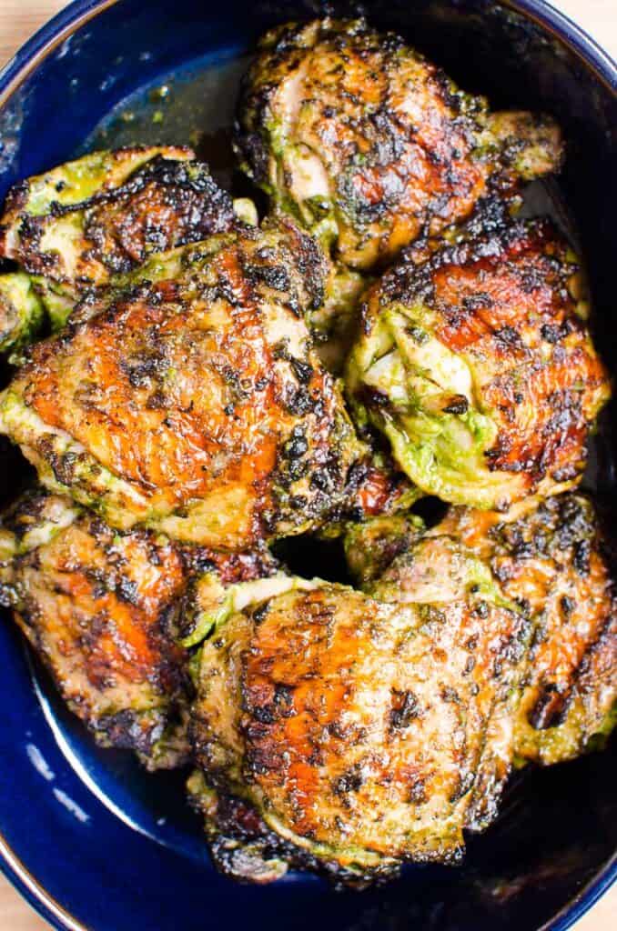 coconut lime grilled chicken thighs