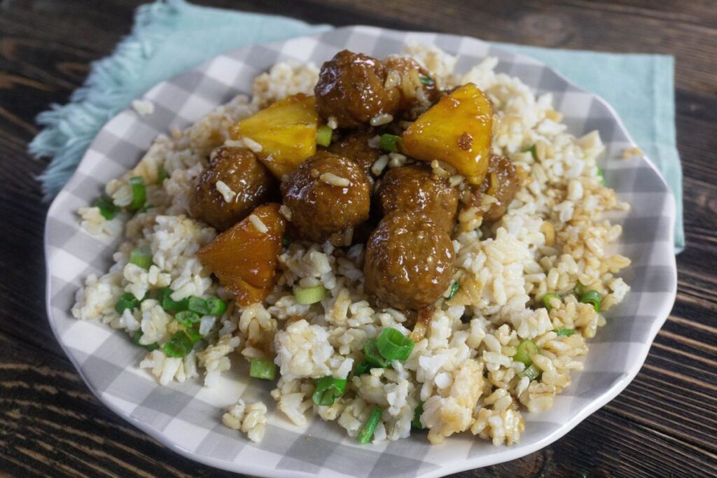 Hawaiian Style Instant Pot Teriyaki Meatballs